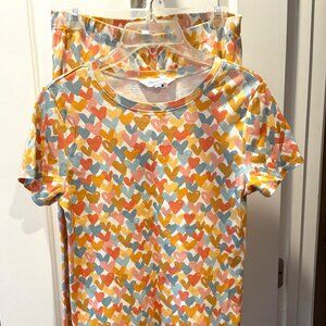 Company Store Pima Cotton PJ Jogger Set - Hearts